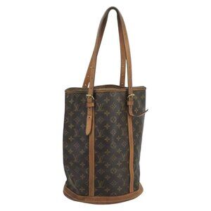 Authentic LOUIS VUITTON Monogram Bucket GM Shoulder Bag M42236 LV